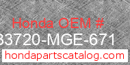 Honda 33720-MGE-671 genuine part number image
