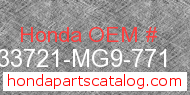 Honda 33721-MG9-771 genuine part number image
