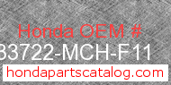Honda 33722-MCH-F11 genuine part number image