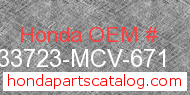Honda 33723-MCV-671 genuine part number image