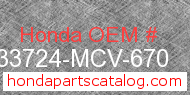 Honda 33724-MCV-670 genuine part number image