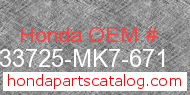Honda 33725-MK7-671 genuine part number image