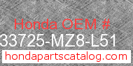 Honda 33725-MZ8-L51 genuine part number image
