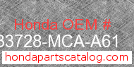 Honda 33728-MCA-A61 genuine part number image