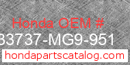 Honda 33737-MG9-951 genuine part number image