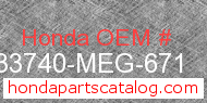 Honda 33740-MEG-671 genuine part number image