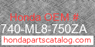 Honda 33740-ML8-750ZA genuine part number image