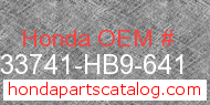 Honda 33741-HB9-641 genuine part number image