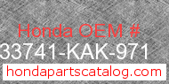 Honda 33741-KAK-971 genuine part number image