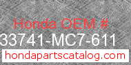 Honda 33741-MC7-611 genuine part number image