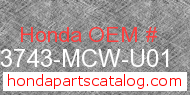 Honda 33743-MCW-U01 genuine part number image