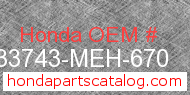 Honda 33743-MEH-670 genuine part number image