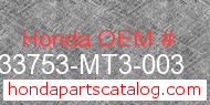Honda 33753-MT3-003 genuine part number image