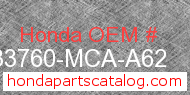 Honda 33760-MCA-A62 genuine part number image