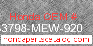 Honda 33798-MEW-920 genuine part number image