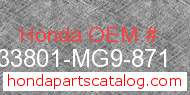 Honda 33801-MG9-871 genuine part number image