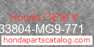 Honda 33804-MG9-771 genuine part number image