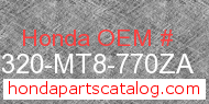 Honda 34320-MT8-770ZA genuine part number image