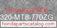 Honda 34320-MT8-770ZG genuine part number image