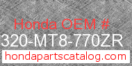 Honda 34320-MT8-770ZR genuine part number image