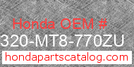 Honda 34320-MT8-770ZU genuine part number image