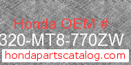 Honda 34320-MT8-770ZW genuine part number image