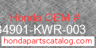 Honda 34901-KWR-003 genuine part number image