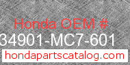 Honda 34901-MC7-601 genuine part number image