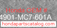 Honda 34901-MC7-601A genuine part number image