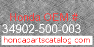 Honda 34902-500-003 genuine part number image