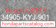 Honda 34905-KYJ-901 genuine part number image