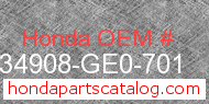 Honda 34908-GE0-701 genuine part number image