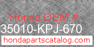 Honda 35010-KPJ-670 genuine part number image