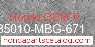 Honda 35010-MBG-671 genuine part number image