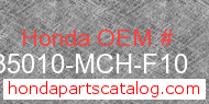 Honda 35010-MCH-F10 genuine part number image