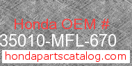 Honda 35010-MFL-670 genuine part number image