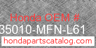 Honda 35010-MFN-L61 genuine part number image
