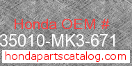 Honda 35010-MK3-671 genuine part number image