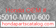 Honda 35010-MW0-600 genuine part number image