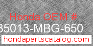 Honda 35013-MBG-650 genuine part number image