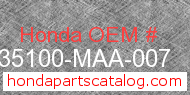 Honda 35100-MAA-007 genuine part number image
