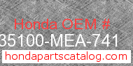 Honda 35100-MEA-741 genuine part number image