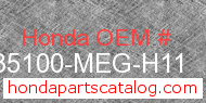 Honda 35100-MEG-H11 genuine part number image