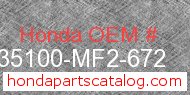 Honda 35100-MF2-672 genuine part number image