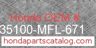 Honda 35100-MFL-671 genuine part number image