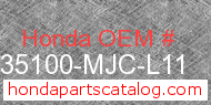Honda 35100-MJC-L11 genuine part number image