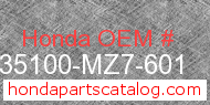 Honda 35100-MZ7-601 genuine part number image