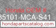 Honda 35101-MCA-S41 genuine part number image