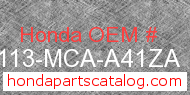 Honda 35113-MCA-A41ZA genuine part number image