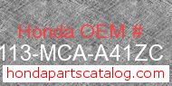 Honda 35113-MCA-A41ZC genuine part number image